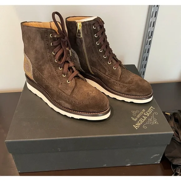 The Office Of  Angela Scott - Brown Suede Boots - Picture 2 of 13